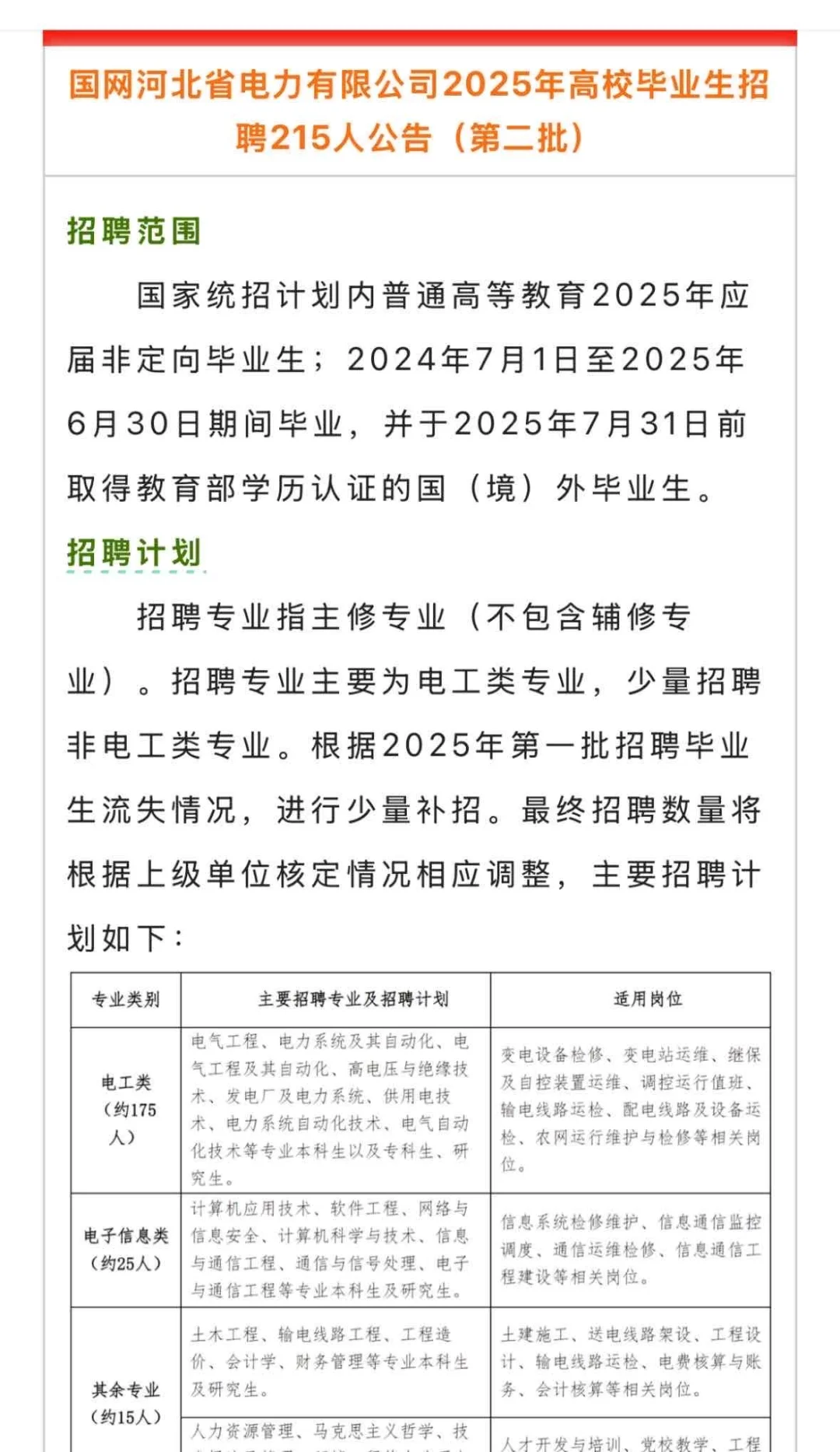 正式编制！国家电网河北地区招聘啦～