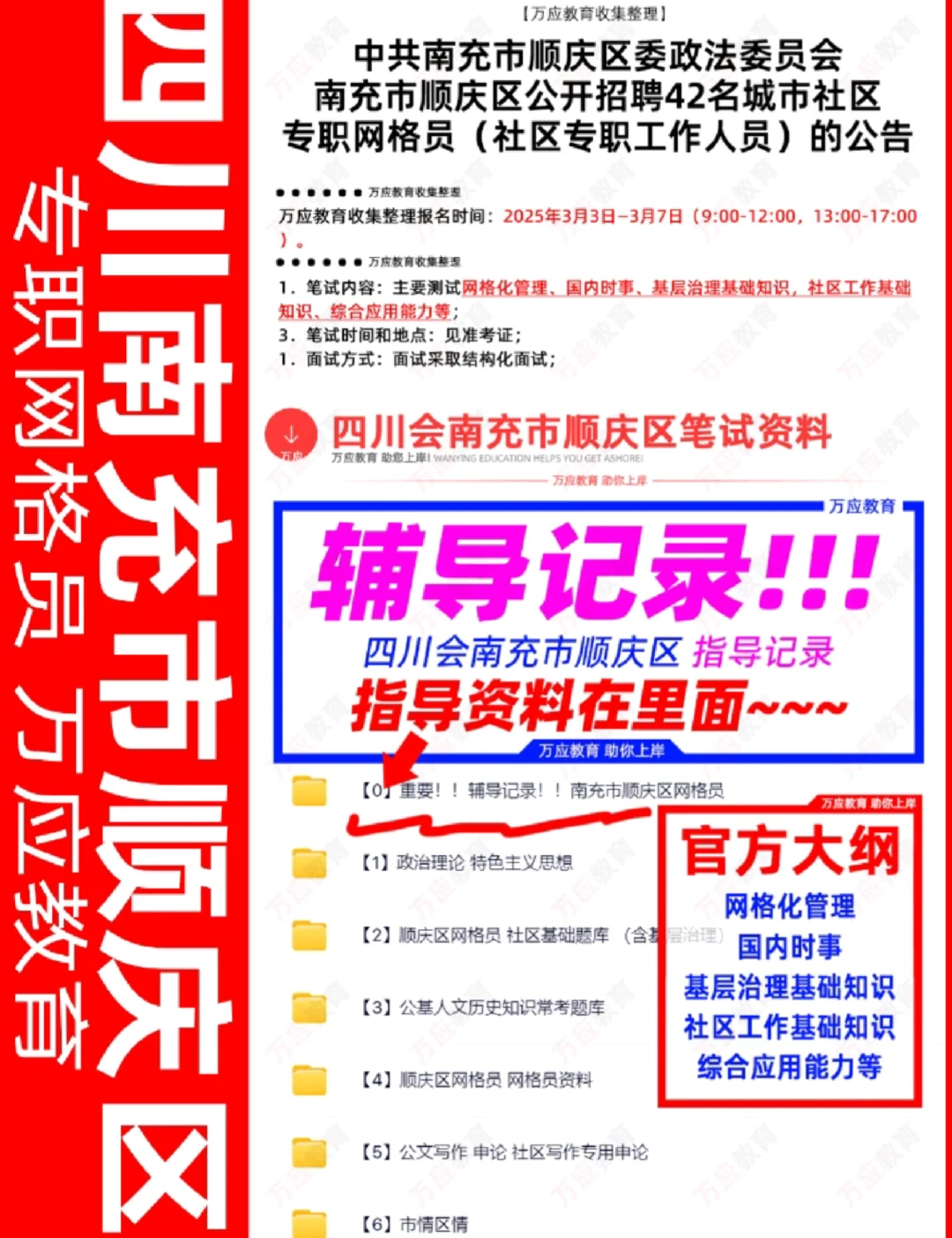 四川顺庆区专职网格员笔试资料