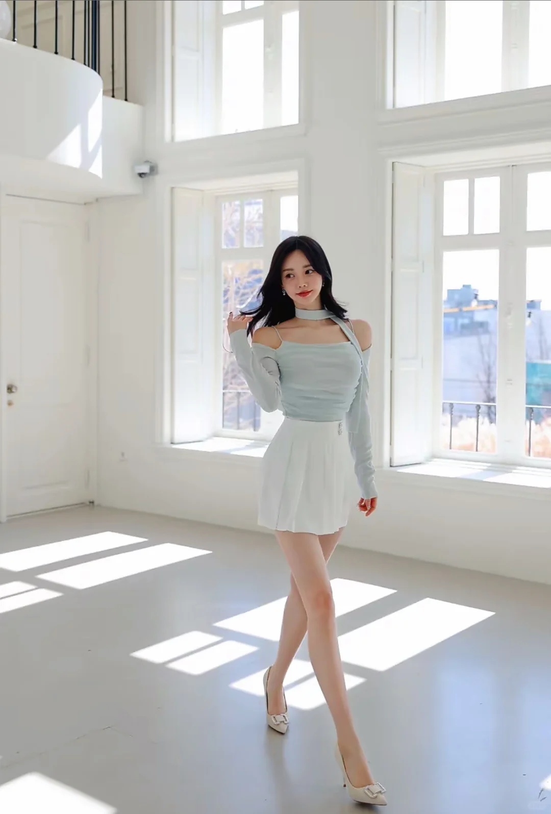 冷白色真的超有氛围感～美女?