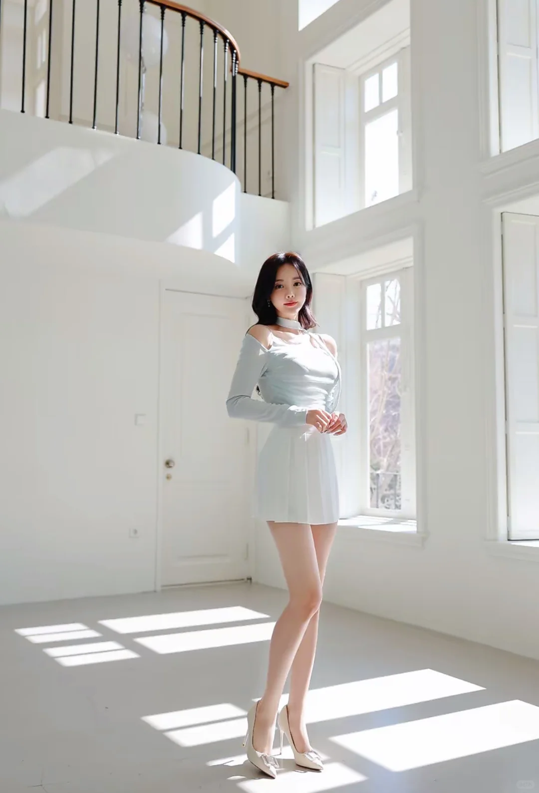 冷白色真的超有氛围感～美女?