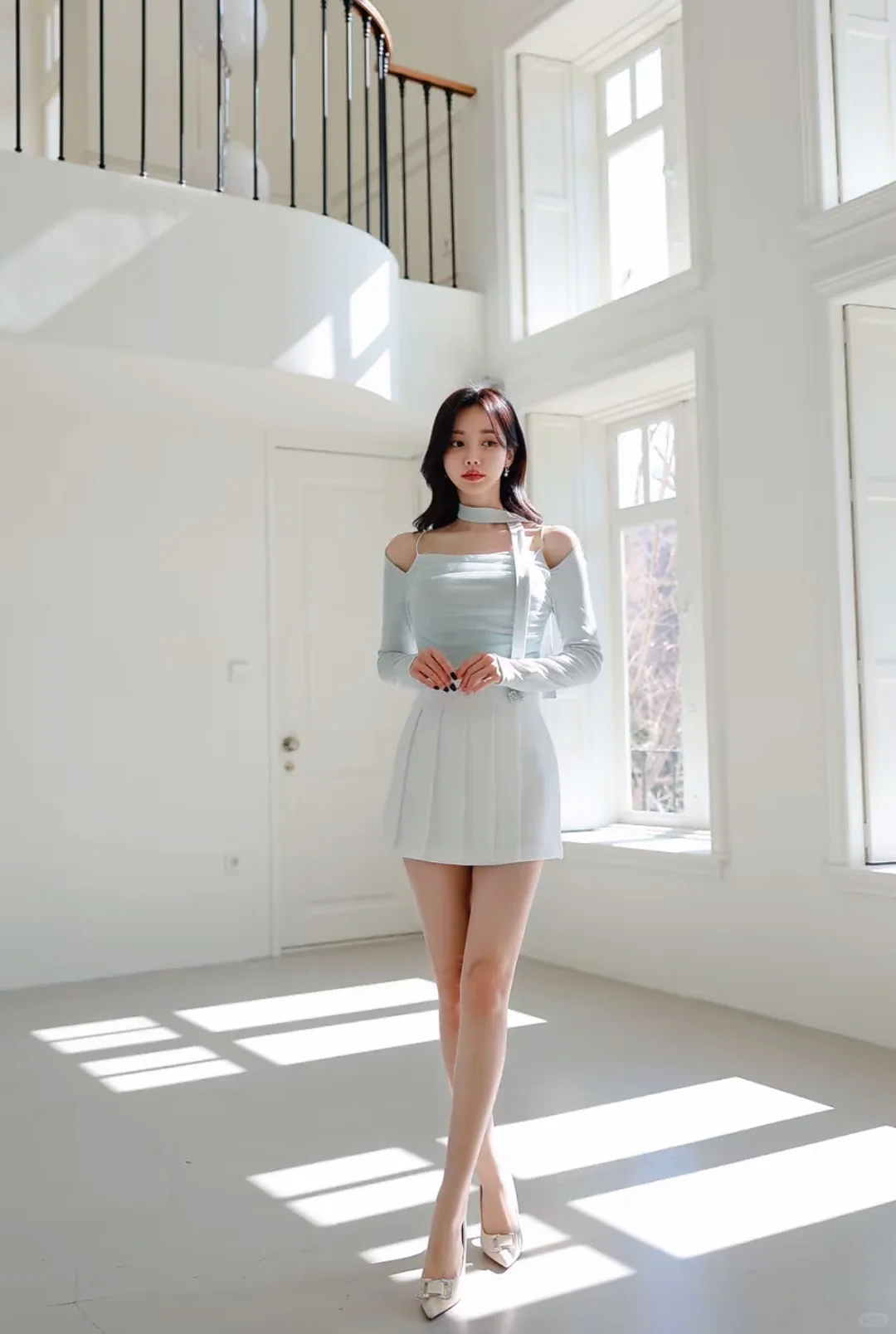冷白色真的超有氛围感～美女?