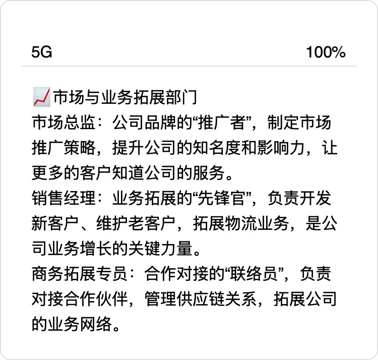 物流公司的人员架构 你知道几个？