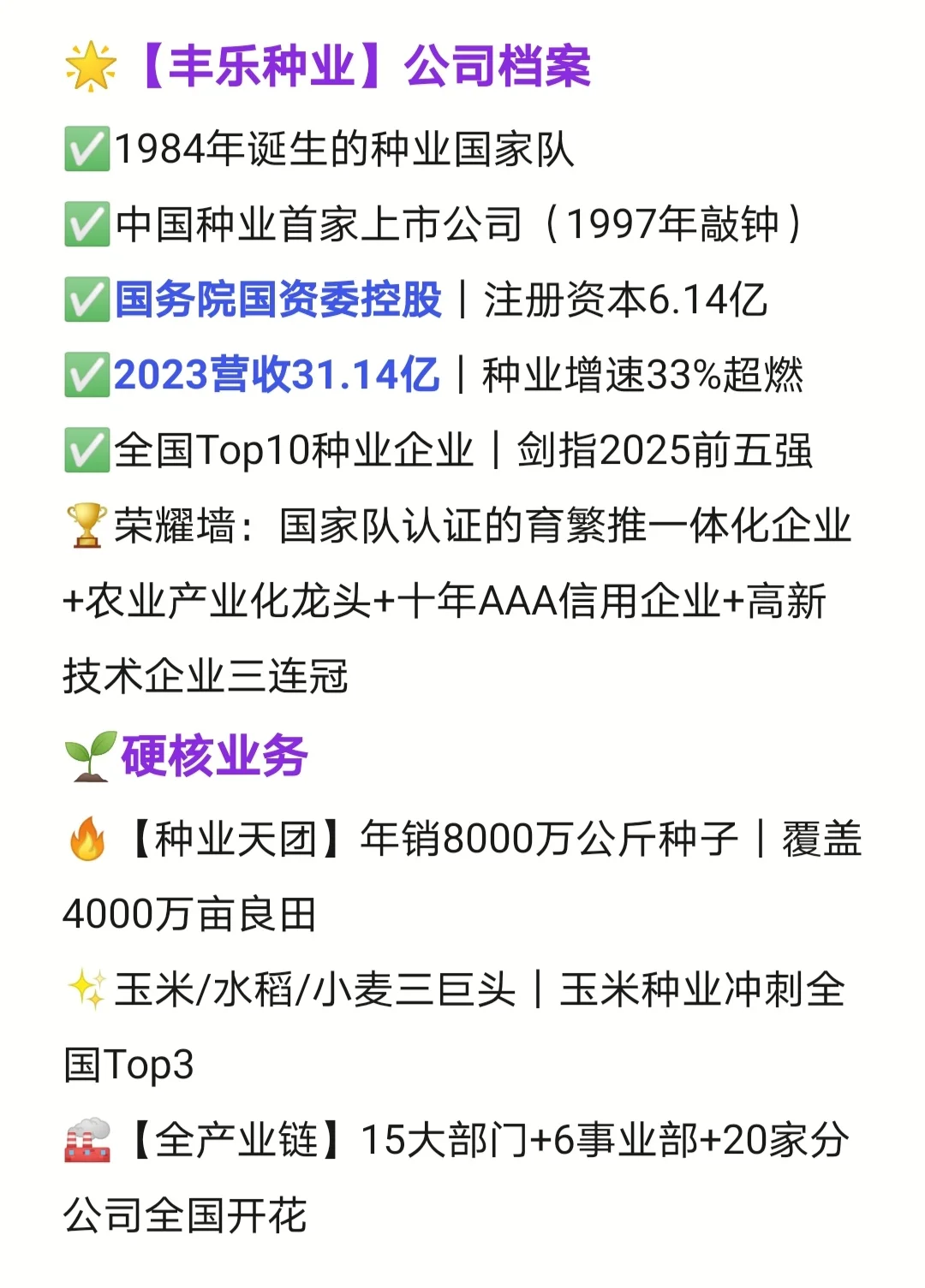 种业巨头✅合肥丰乐种业?聘40人+