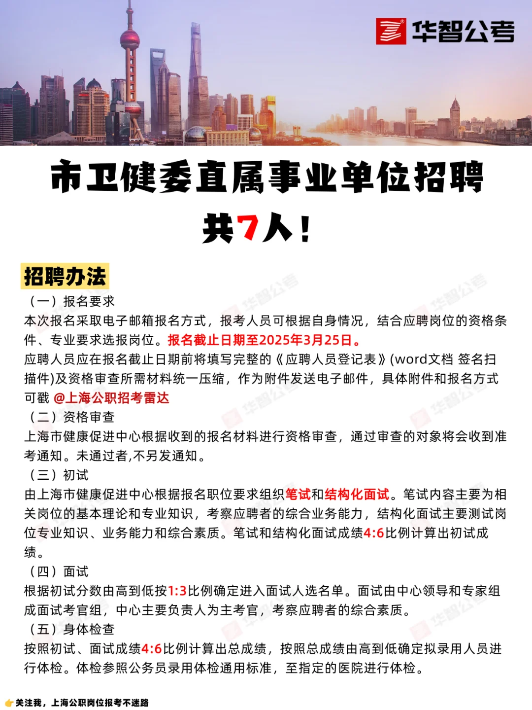 7人！市卫健委直属事业单位招聘?