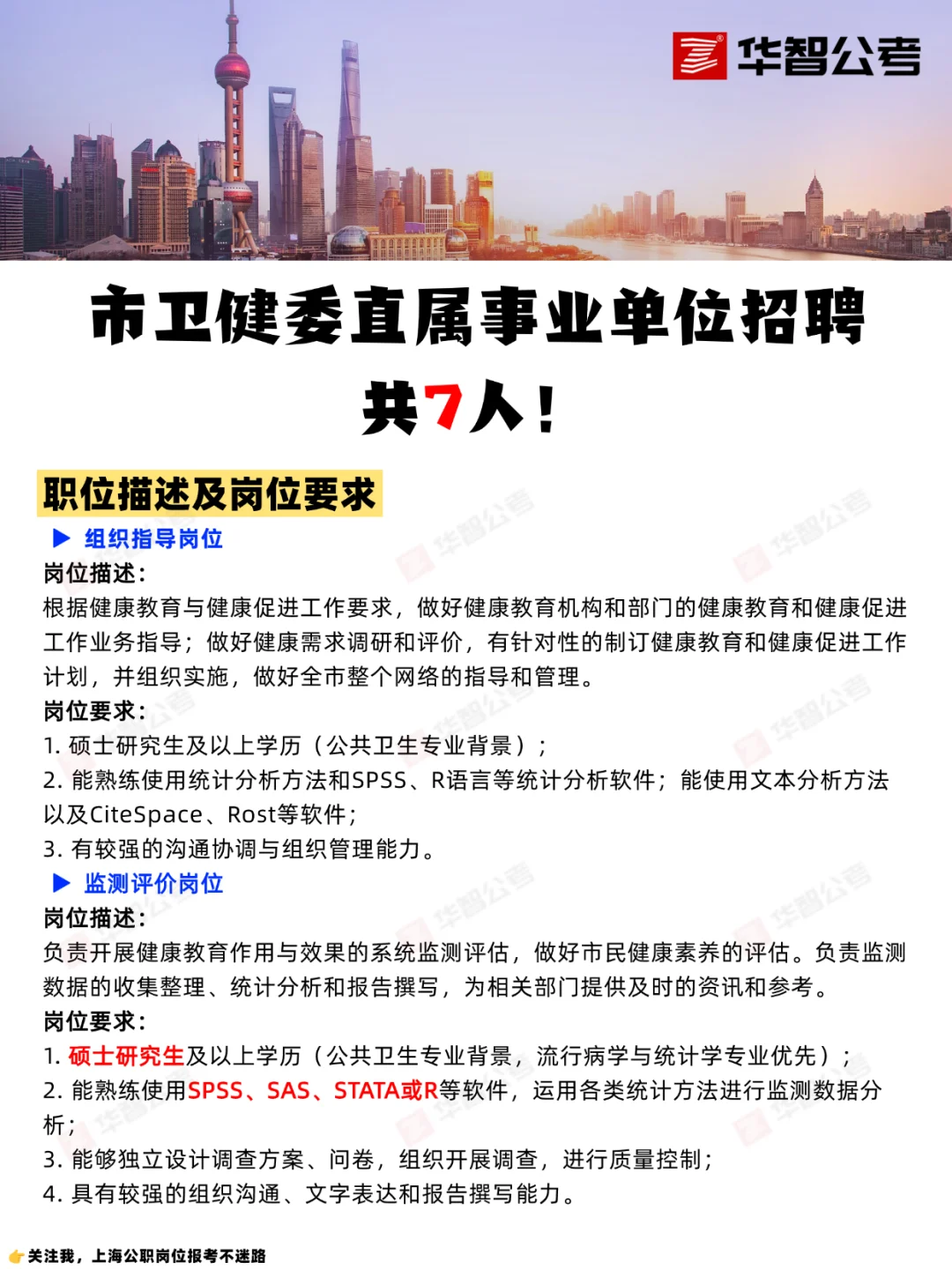 7人！市卫健委直属事业单位招聘?
