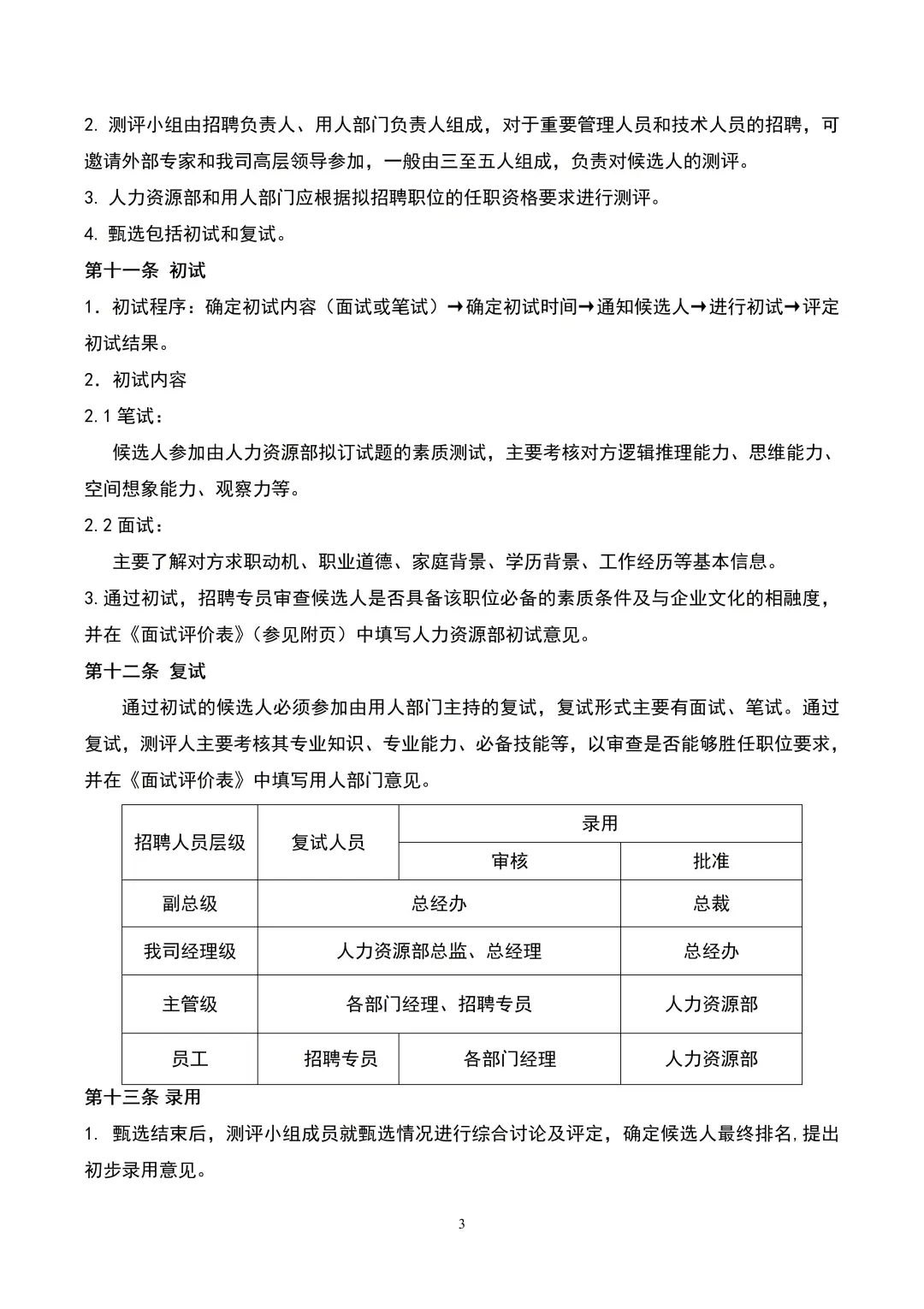 适合初创公司的招聘管理制度来啦?