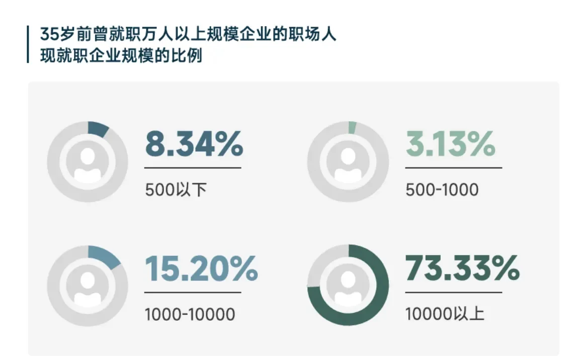 73% 的35 岁以上大厂人仍留在大厂