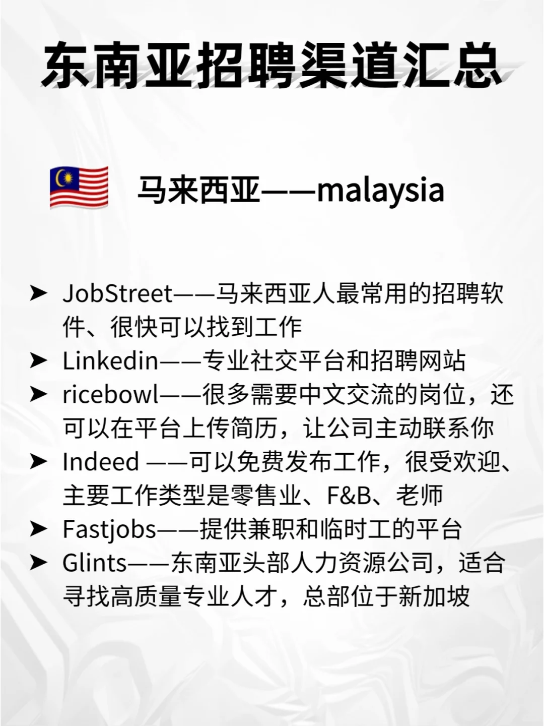 HR必收藏，东南亚各国最全面招聘渠道汇总