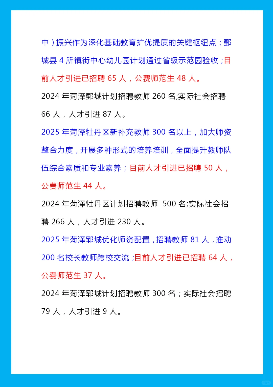 官方发布?菏泽教师编招聘人数✅
