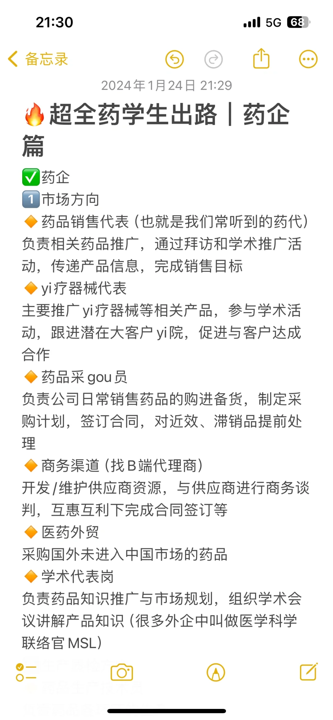 ?超全药学生出路｜药企原来有这么多岗位⁉️
