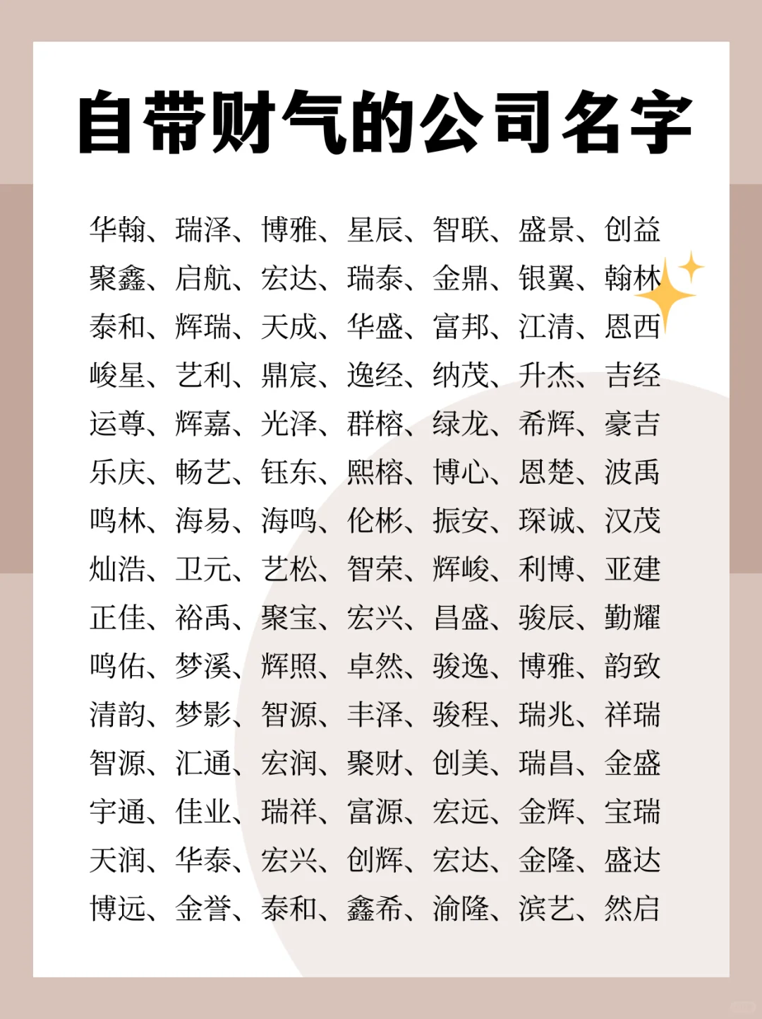 自带财气，创意吸金的公司名字