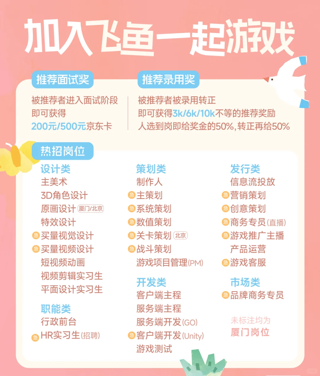 3月份游戏岗位热招汇总（二）