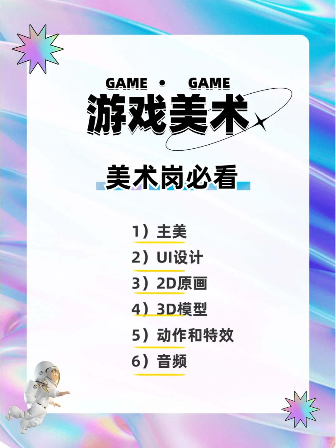 游戏美术岗必看 | 干货速览?