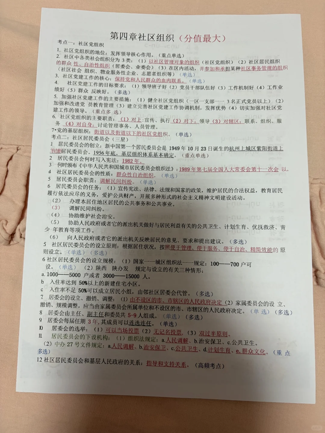 社区招聘其实挺水的，这14页背完，稳了！