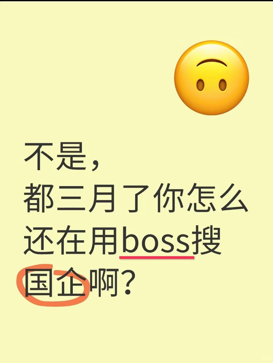 不是，都三月了你怎么还在用boss搜国企啊？