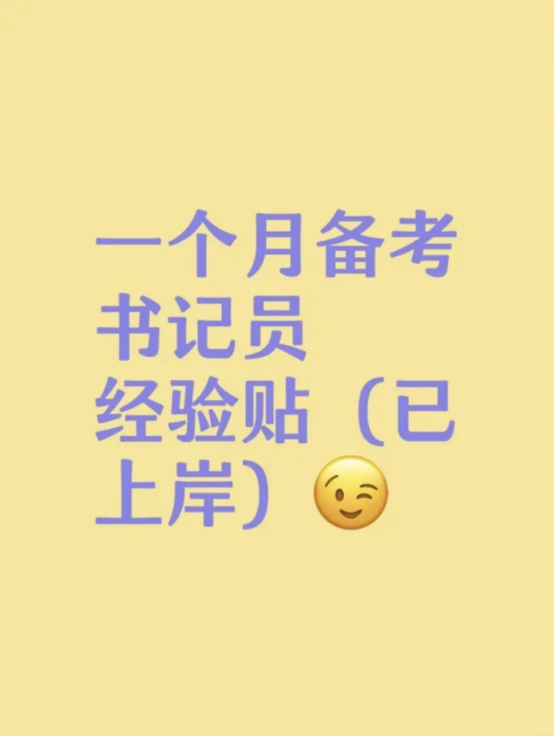书记员上岸经验?