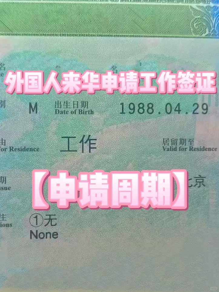 外国人申请工作签证?需要多长时间❓