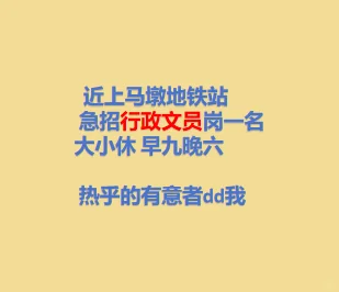 摇人急招《行政文员》