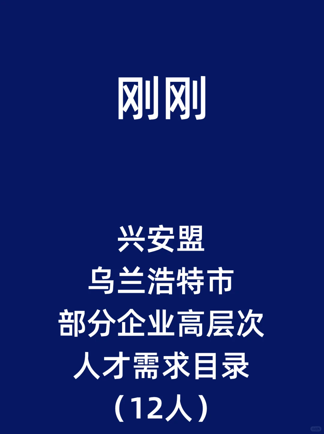 兴安盟乌兰浩特市部分企业高层次人才需求