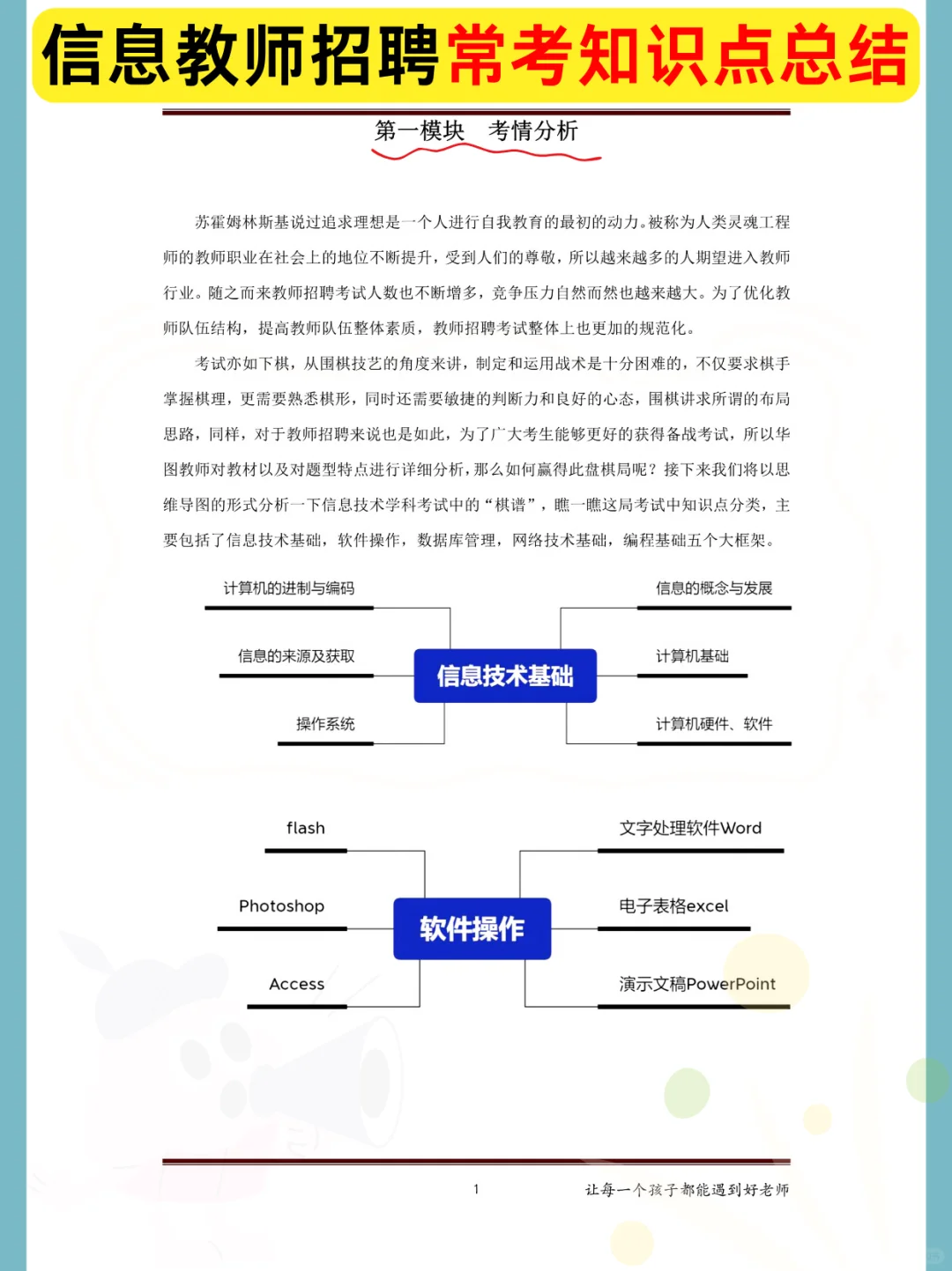 25教师招聘《信息技术》没有方向直接抄我的