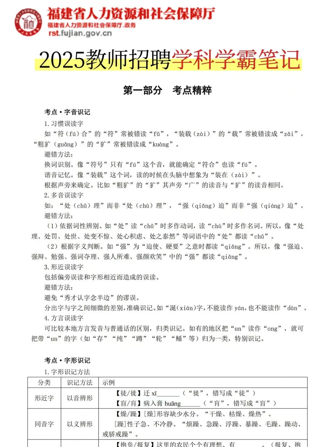 给大家普及一下，30天上岸福建教招的强度！