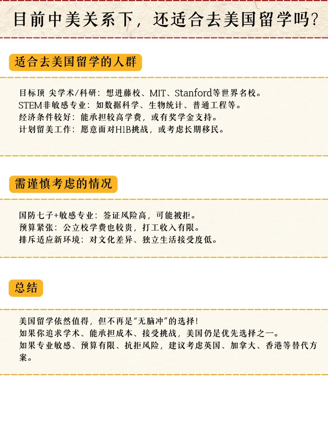 目前中美形式下，还适合去美国留学吗？