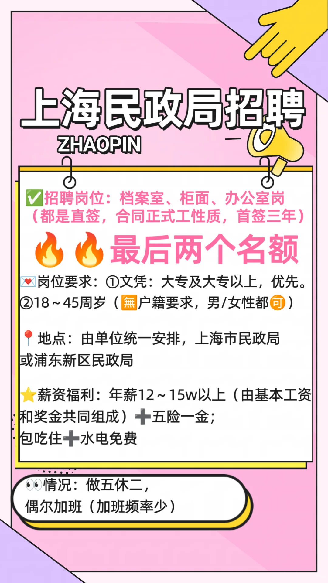 上海民政局招聘
