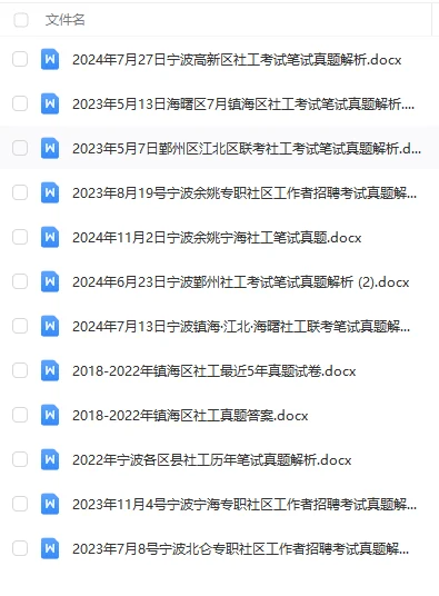 宁波地区社区工作者招聘精编资料4.22更新