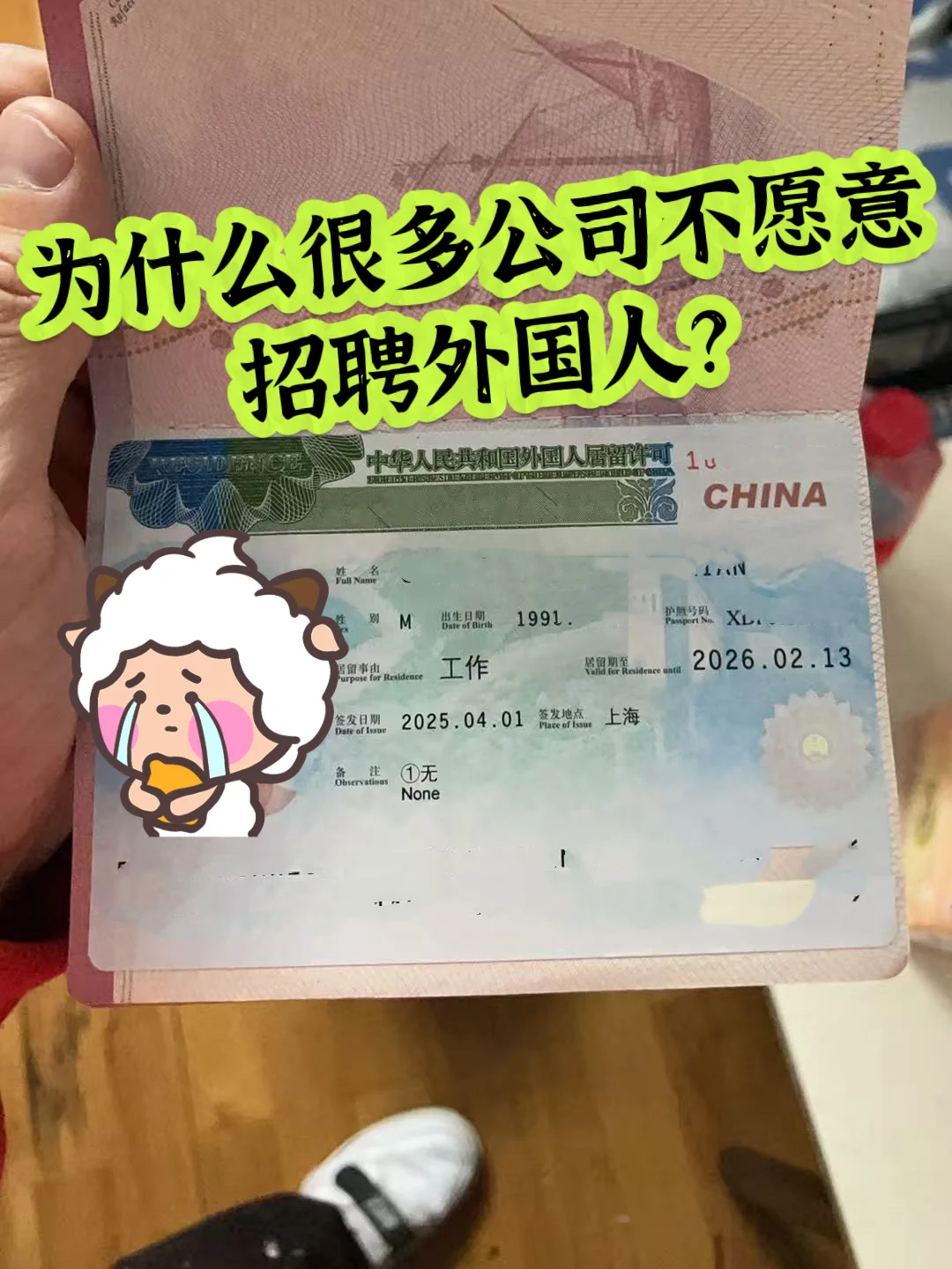 给外国人申请中国工作签证真的很麻烦