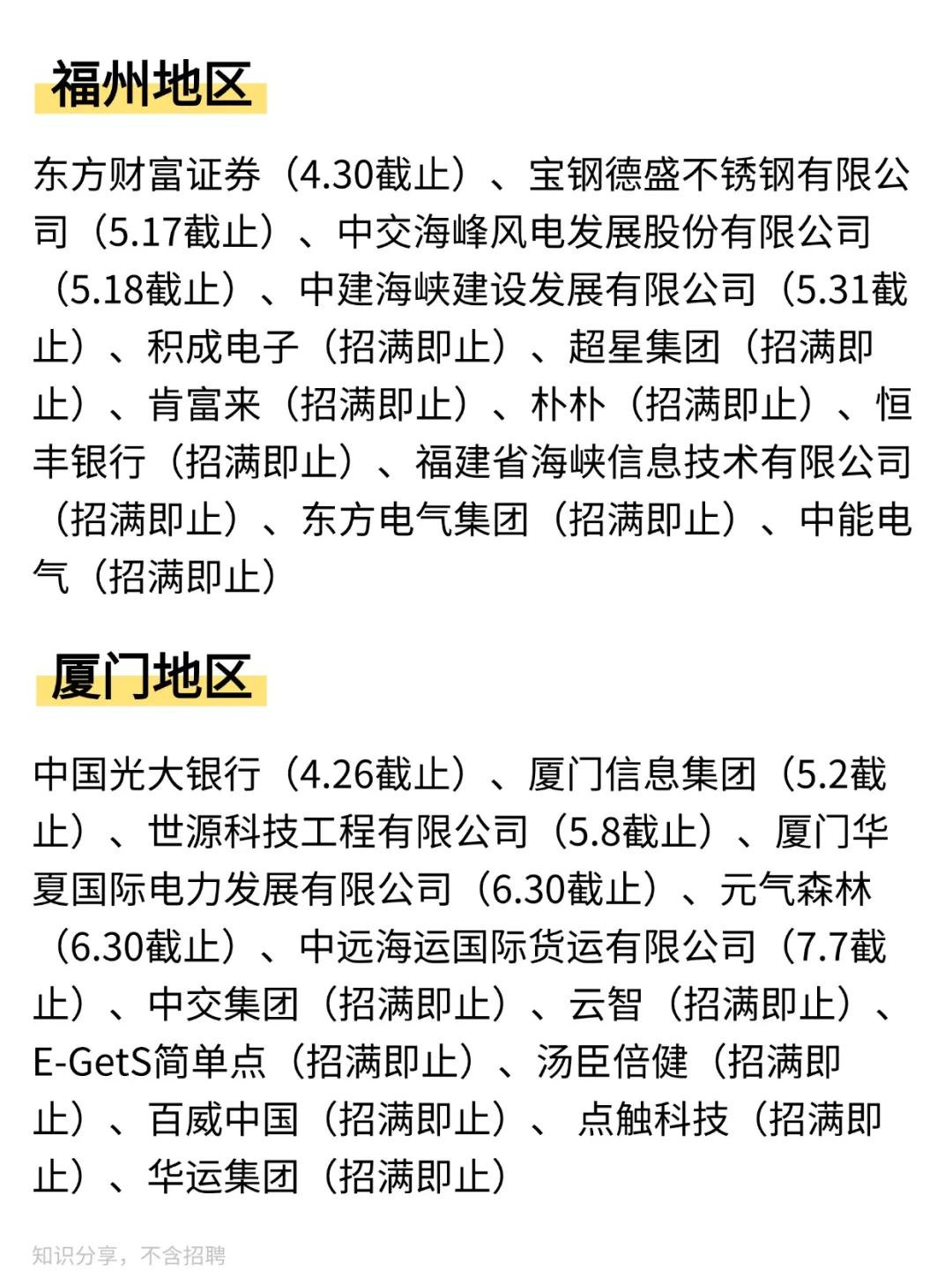 4月25日福建春招这是集中爆发了？