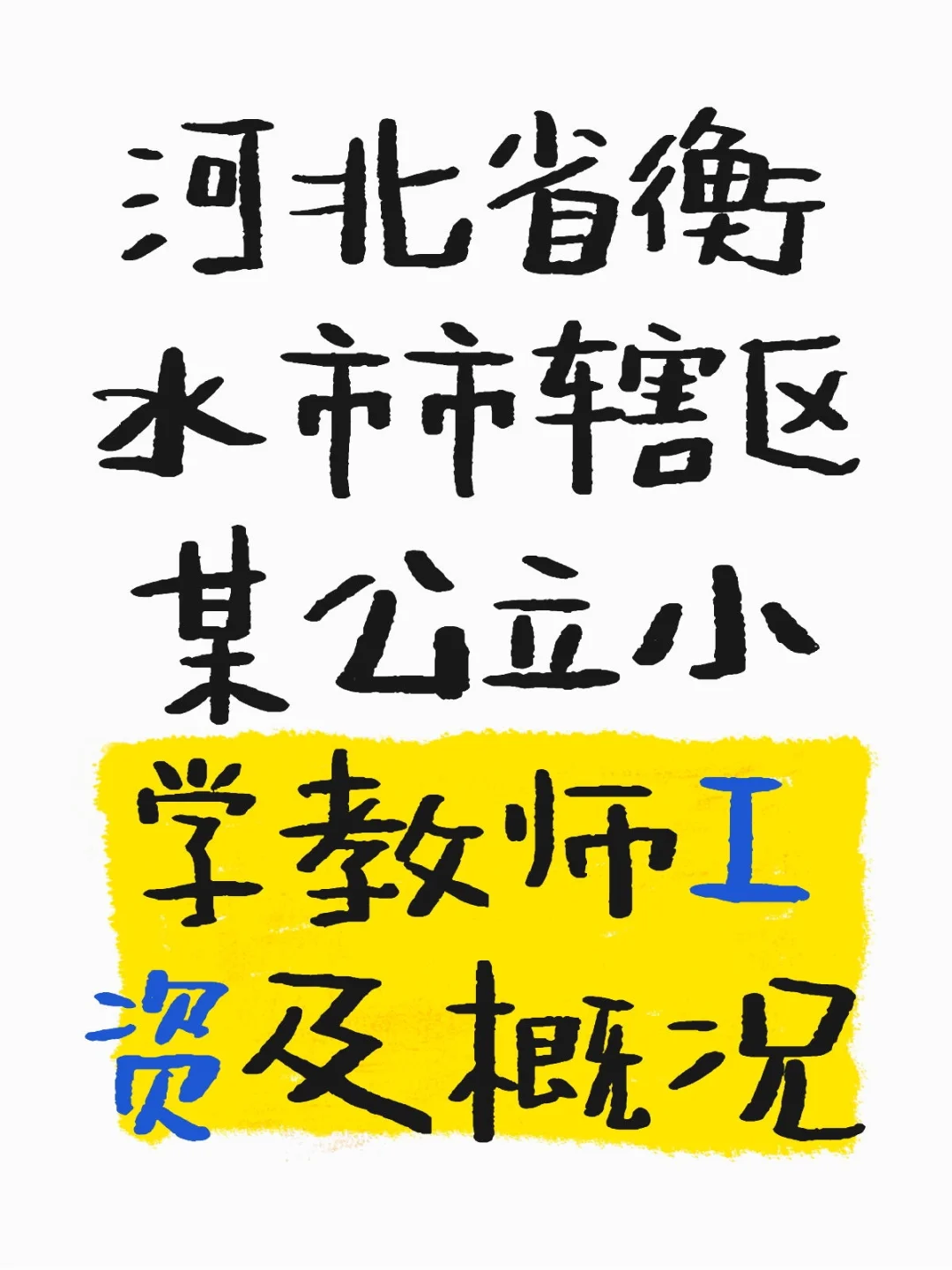 河北省衡水市市辖区某公立小学教师工资概况