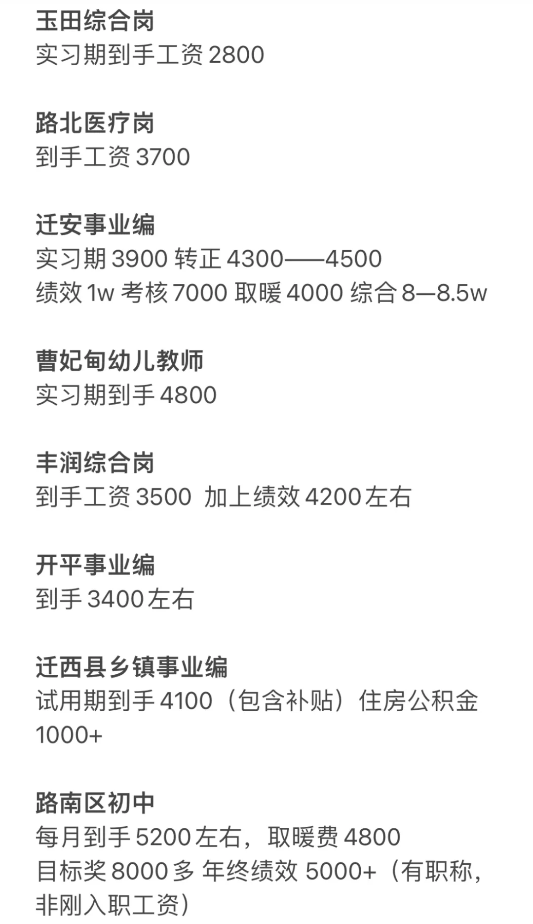 唐山事业编待遇分享