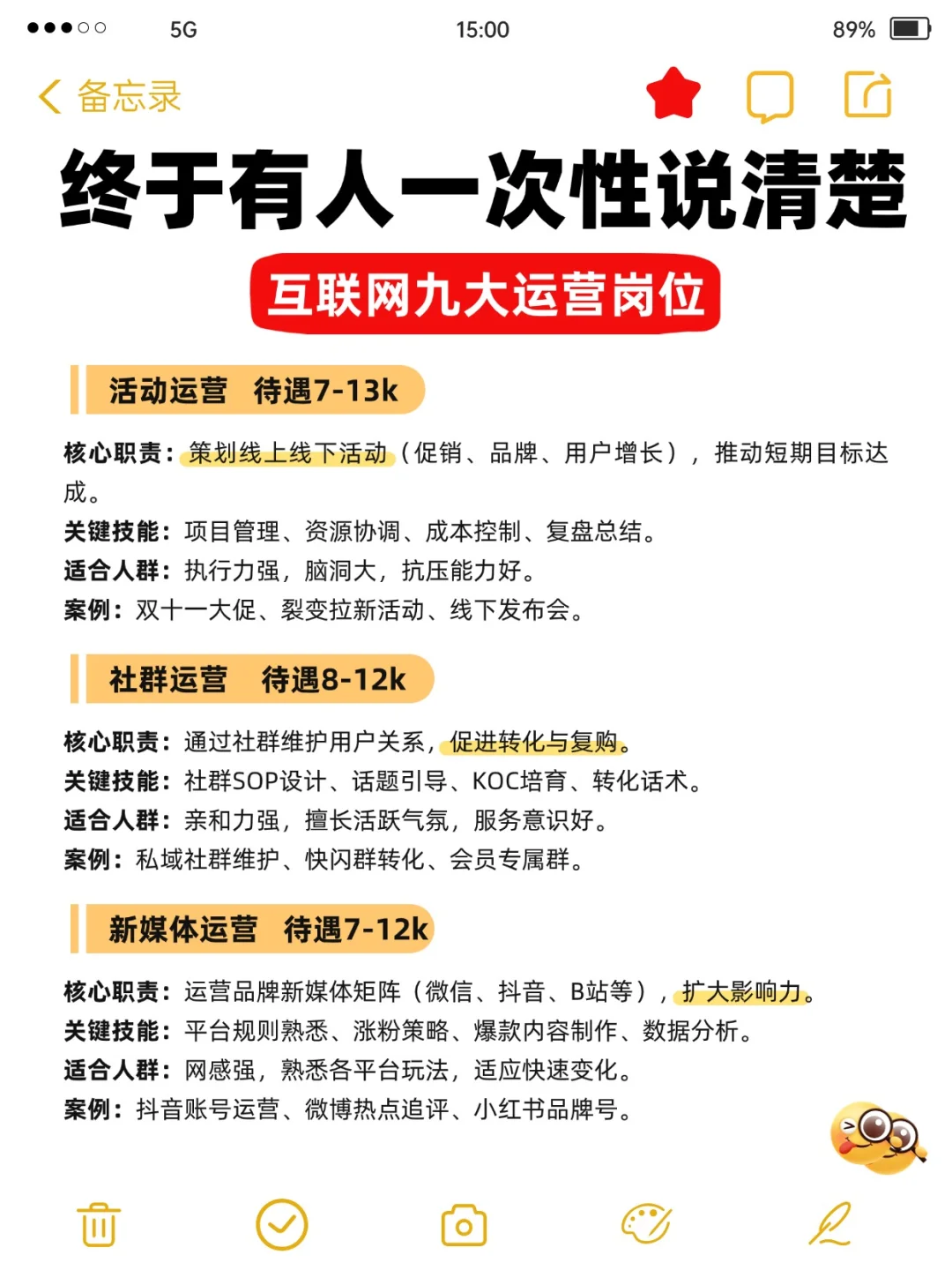 终于有人1次性把互联网九大运营岗讲清楚了