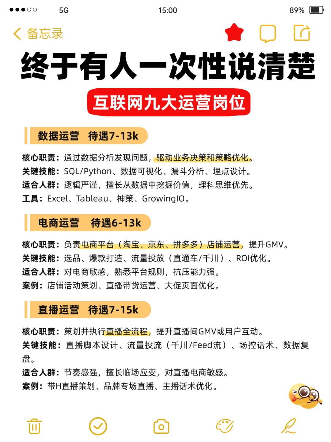 终于有人1次性把互联网九大运营岗讲清楚了