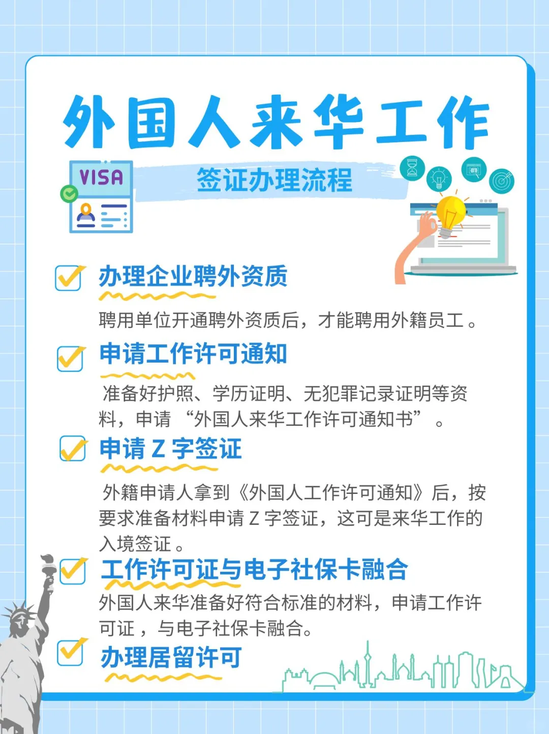 外国人来华工作签证申请全流程?