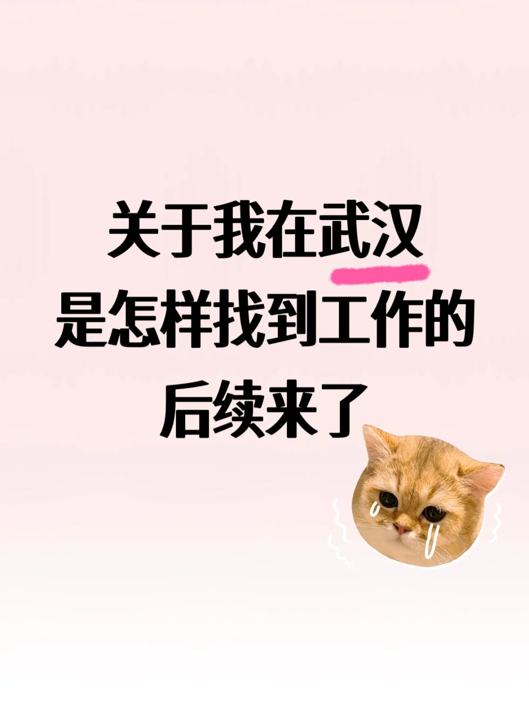 是谁在武汉找到十点上班的好工作了哇！