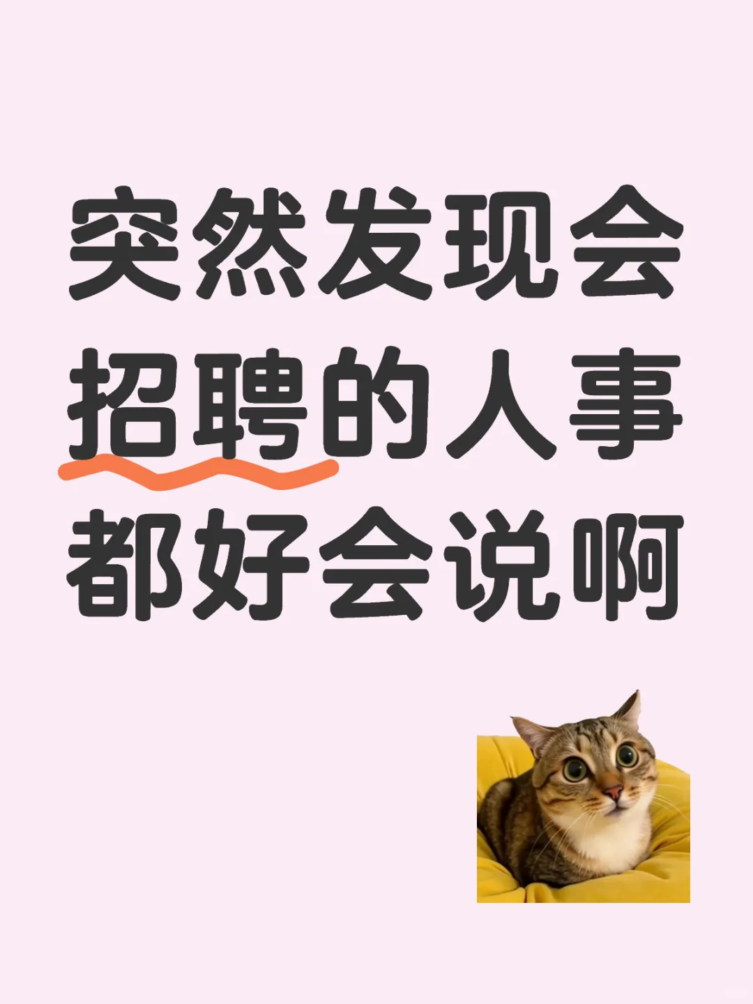突然发现会招聘的人事都好会说啊