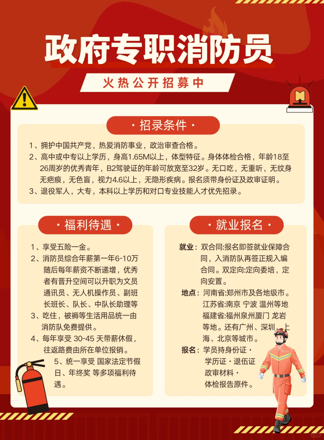 招聘政府专职消防员
