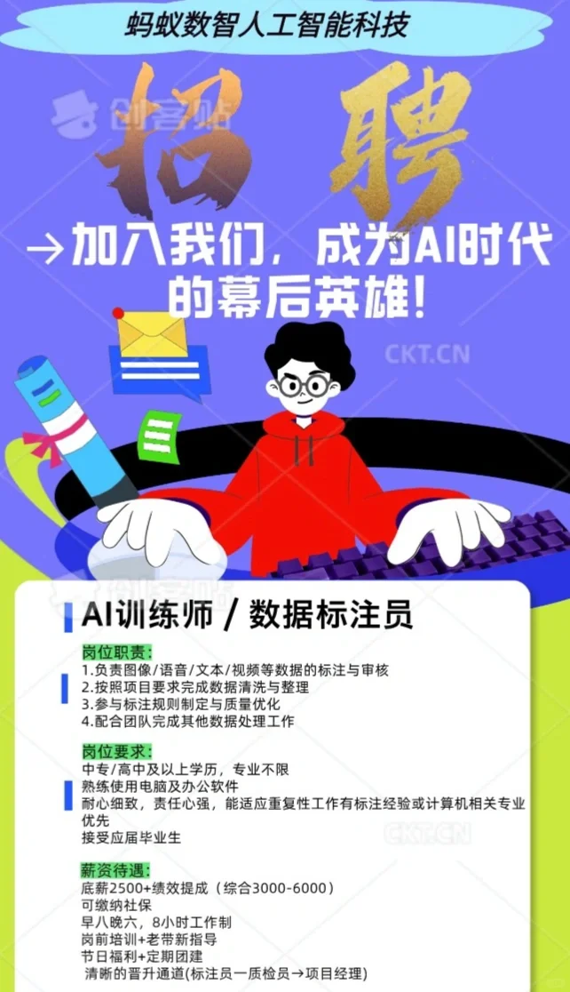 邢台地区招聘AI训练师/数据标注员