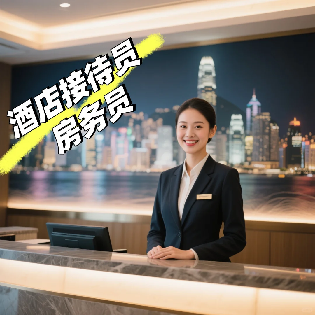 香港四星酒店聘前台接待员和房务员