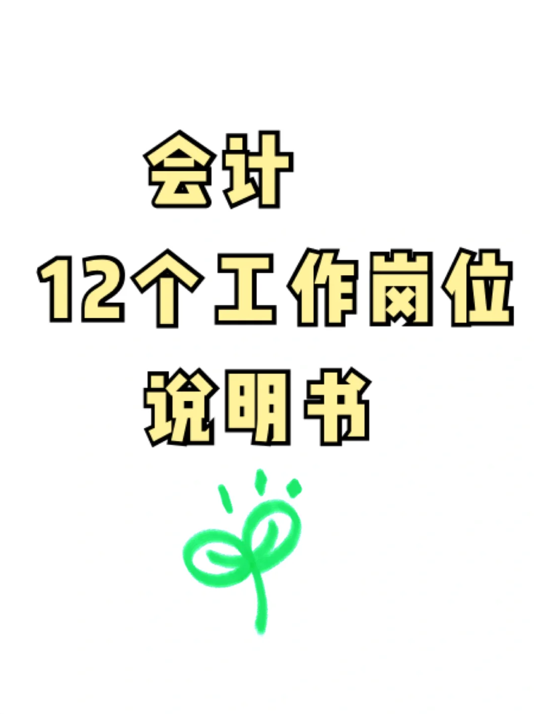 会计12个工作岗位说明书