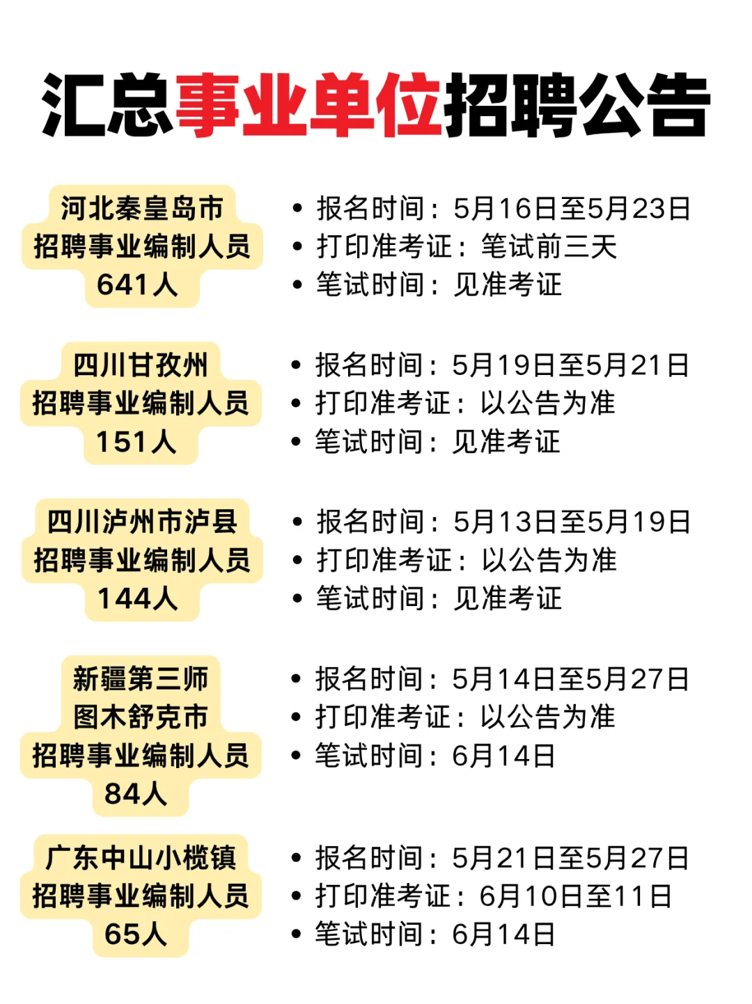 事业编招聘了?多地发布事业单位招聘公告