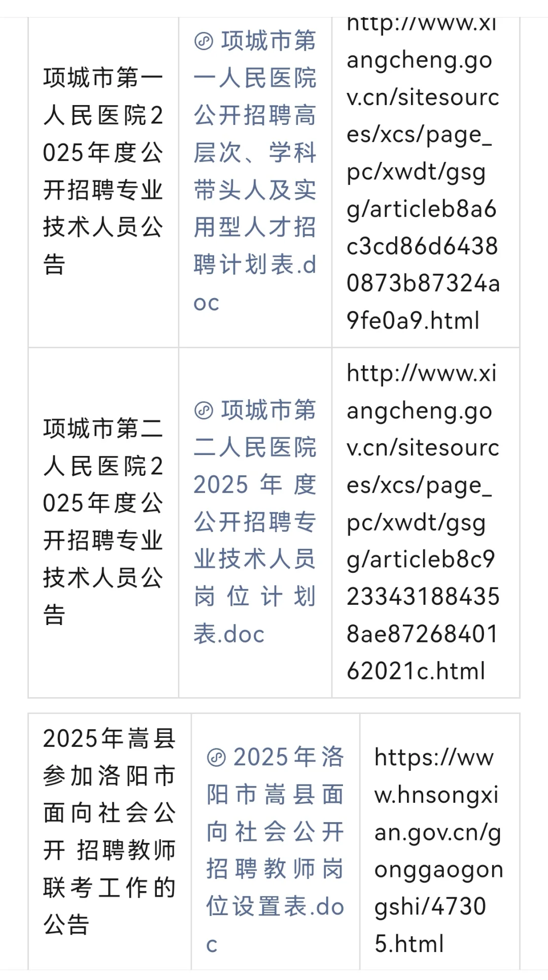 河南地区公告报名