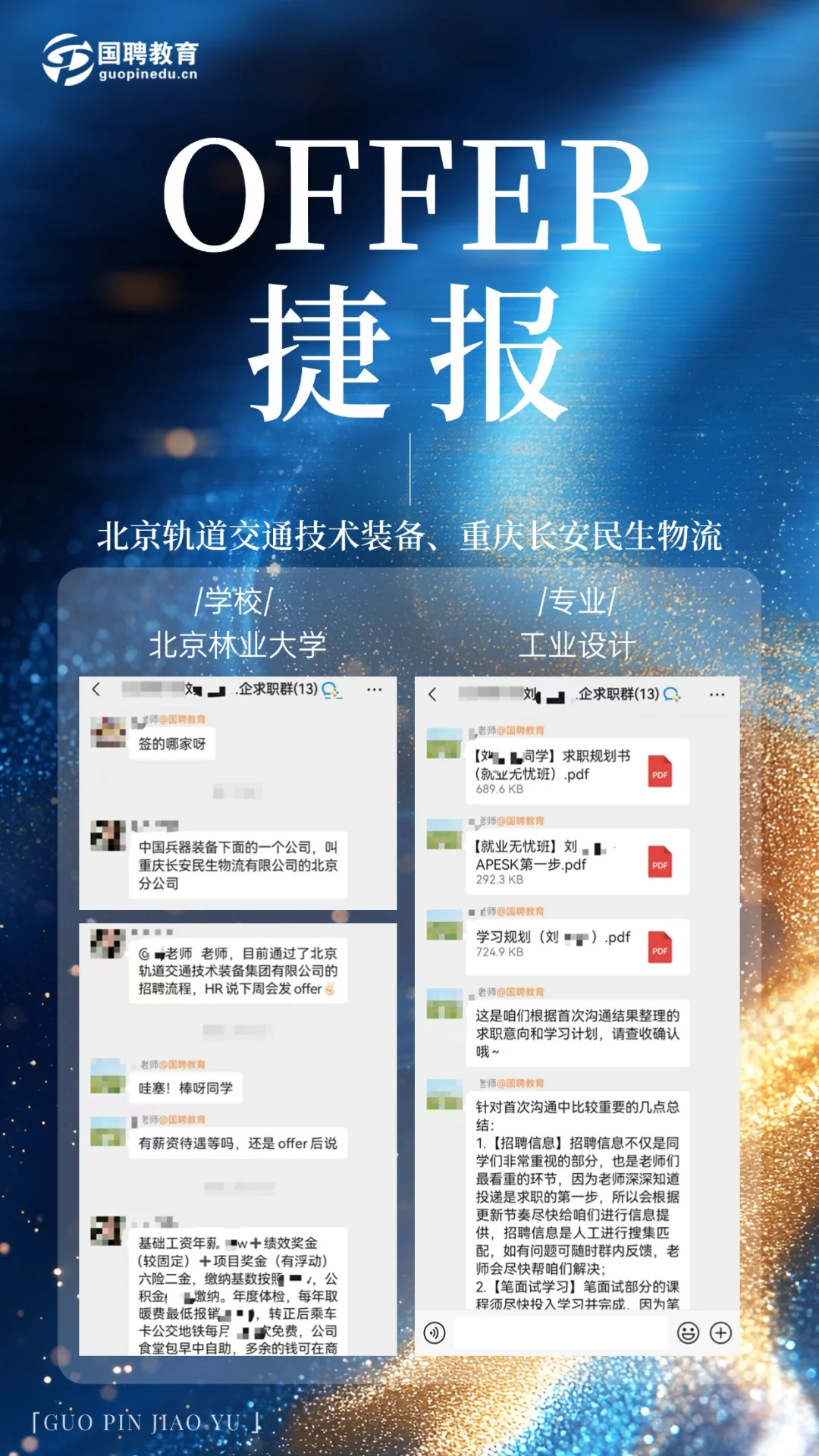 国聘教育|学员近期offer展现