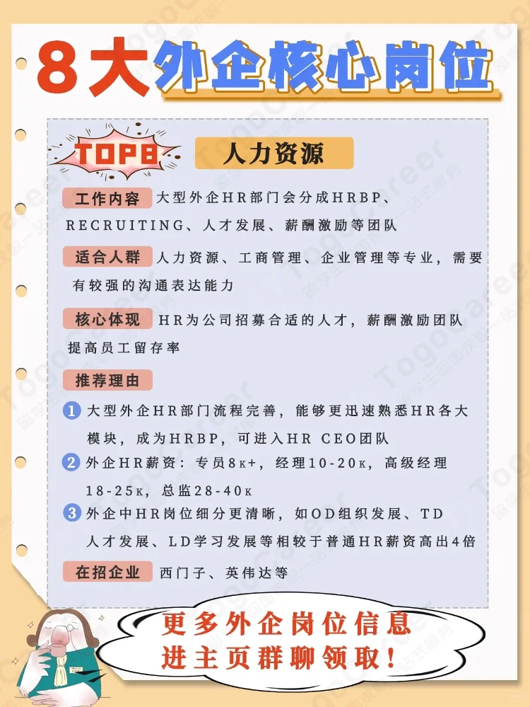 ?8大外企核心岗位|干货收藏❗️