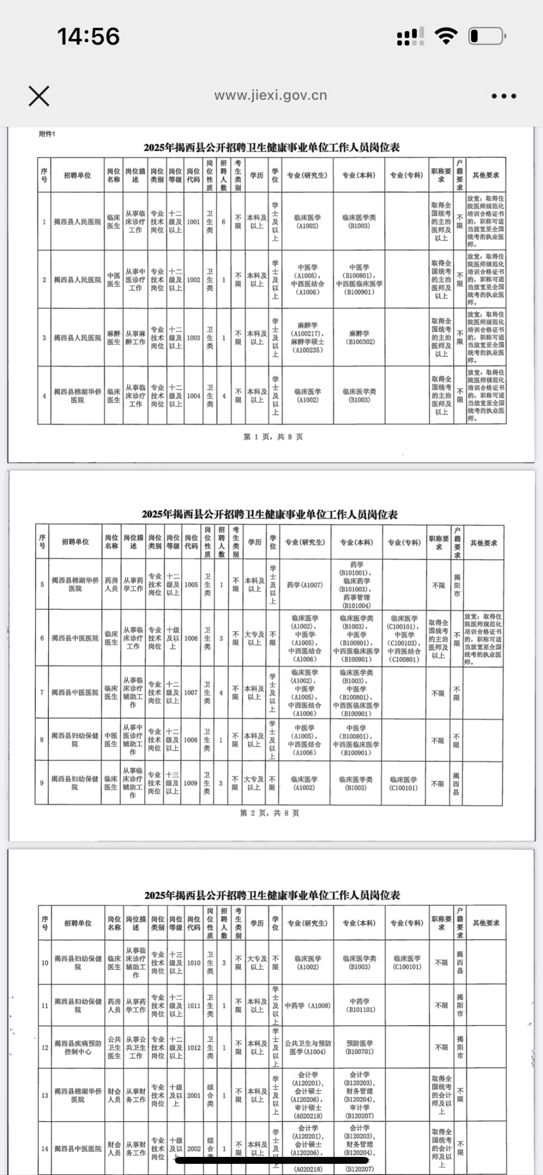 25揭西县卫生事业单位招聘，来一个拉一个
