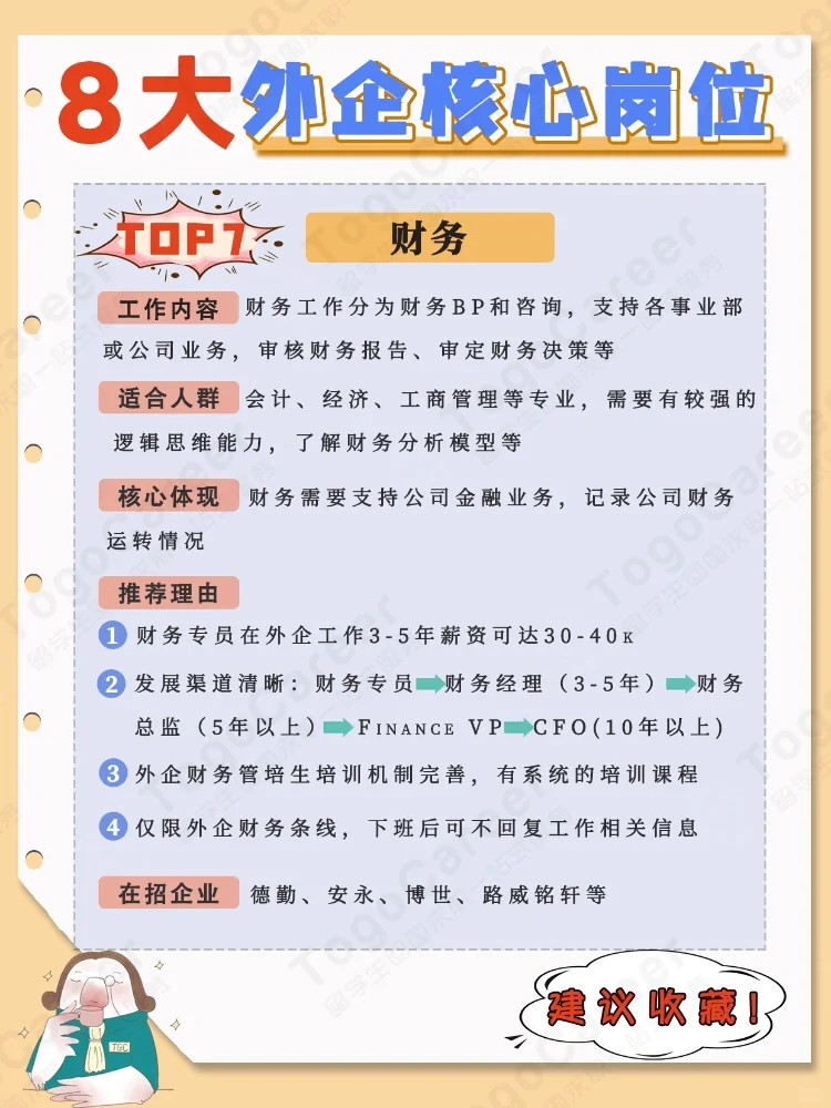 ?8大外企核心岗位|干货收藏❗️