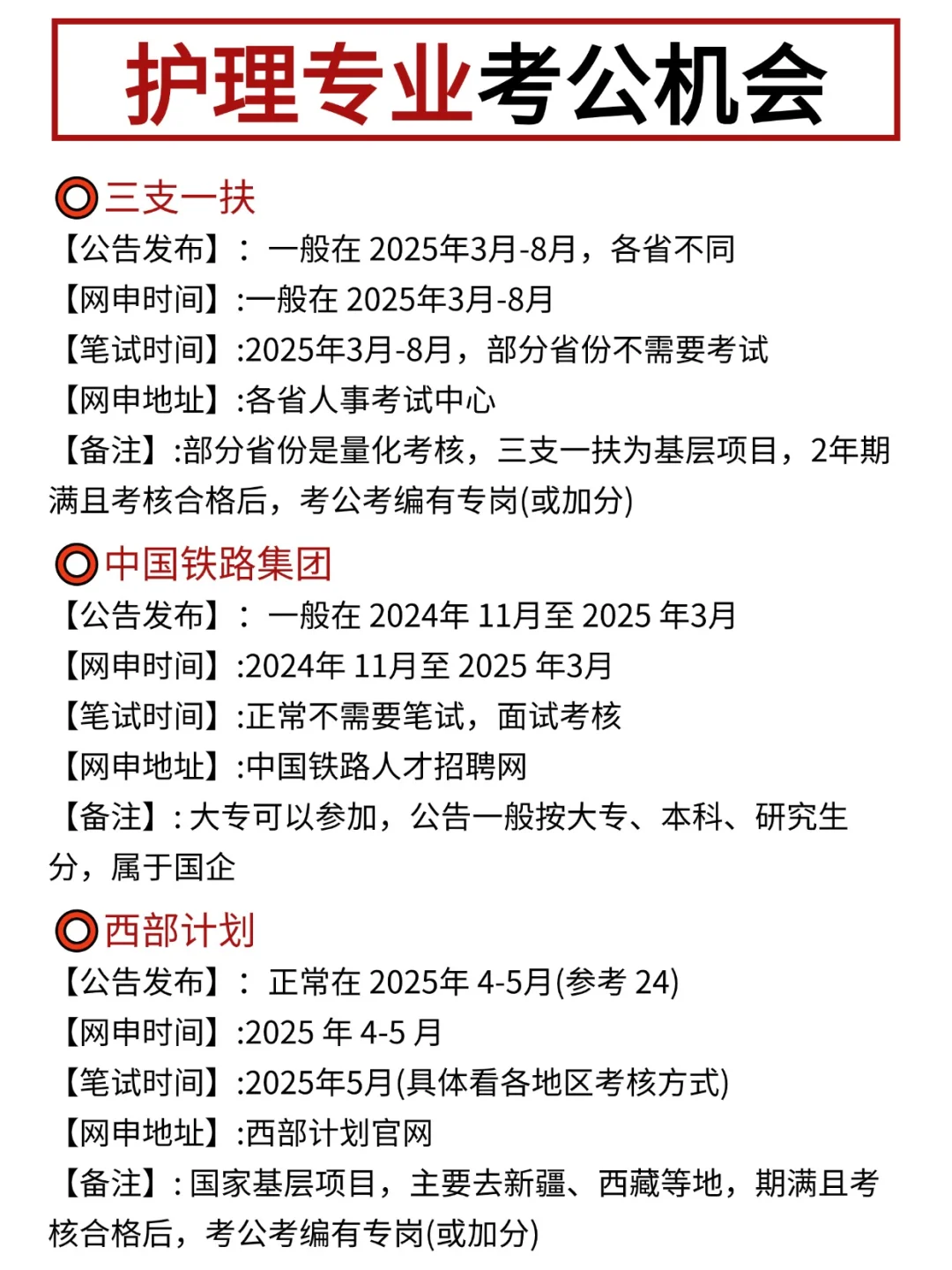 护理专业，请牢牢抓住这15次进体制内的机会