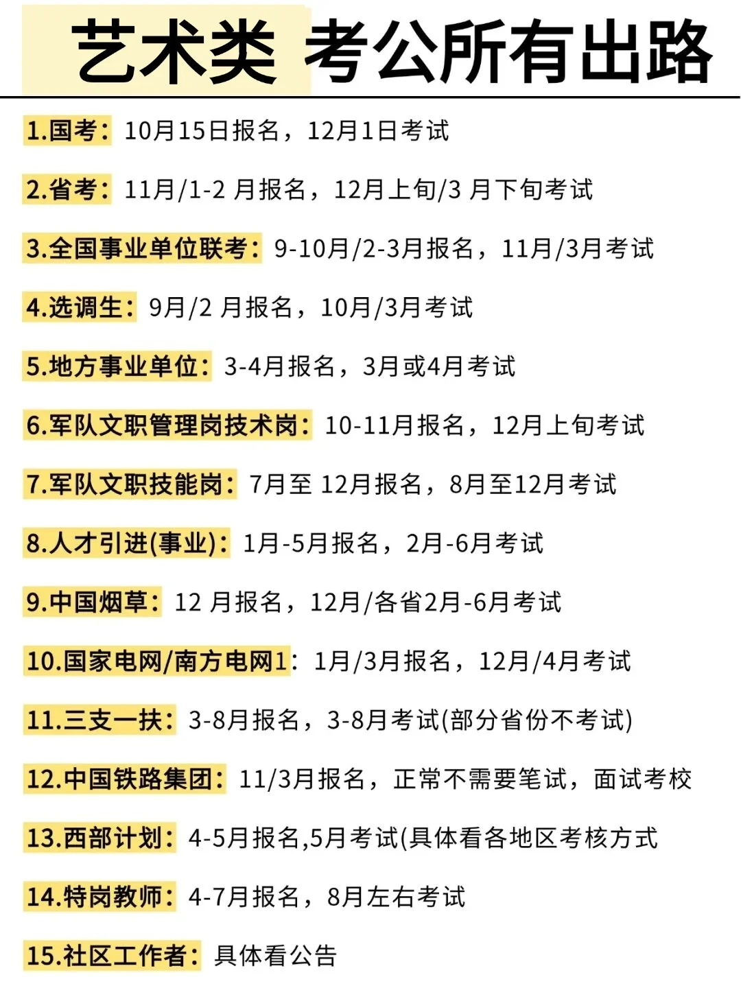 艺术类考公还没选岗的都是人才！