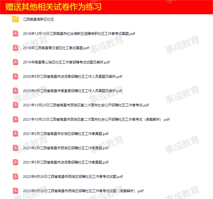 2025南昌高新区社区工作者笔试资料